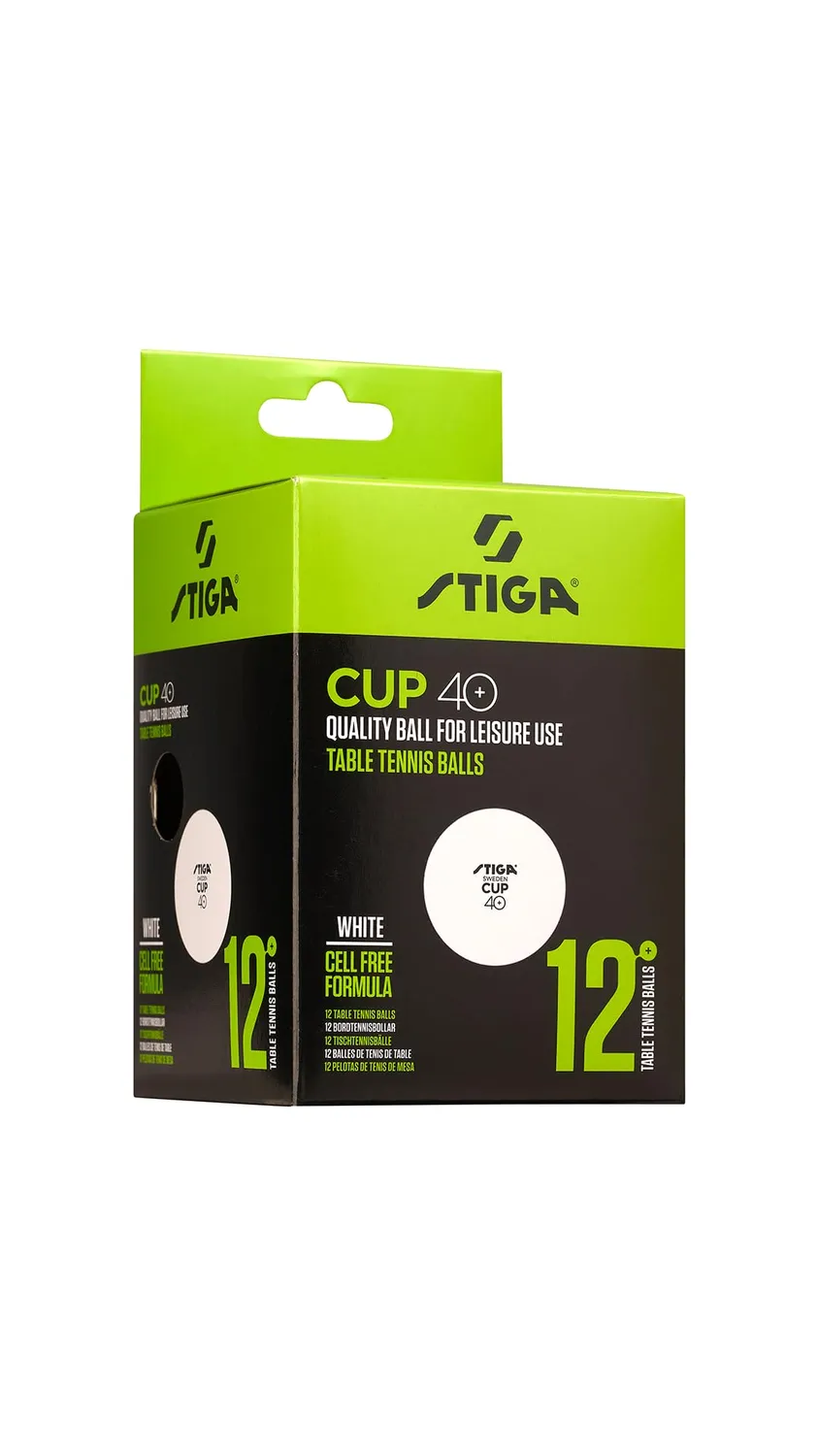 STIGA Cup 40+ balles ping-pong ABS x12