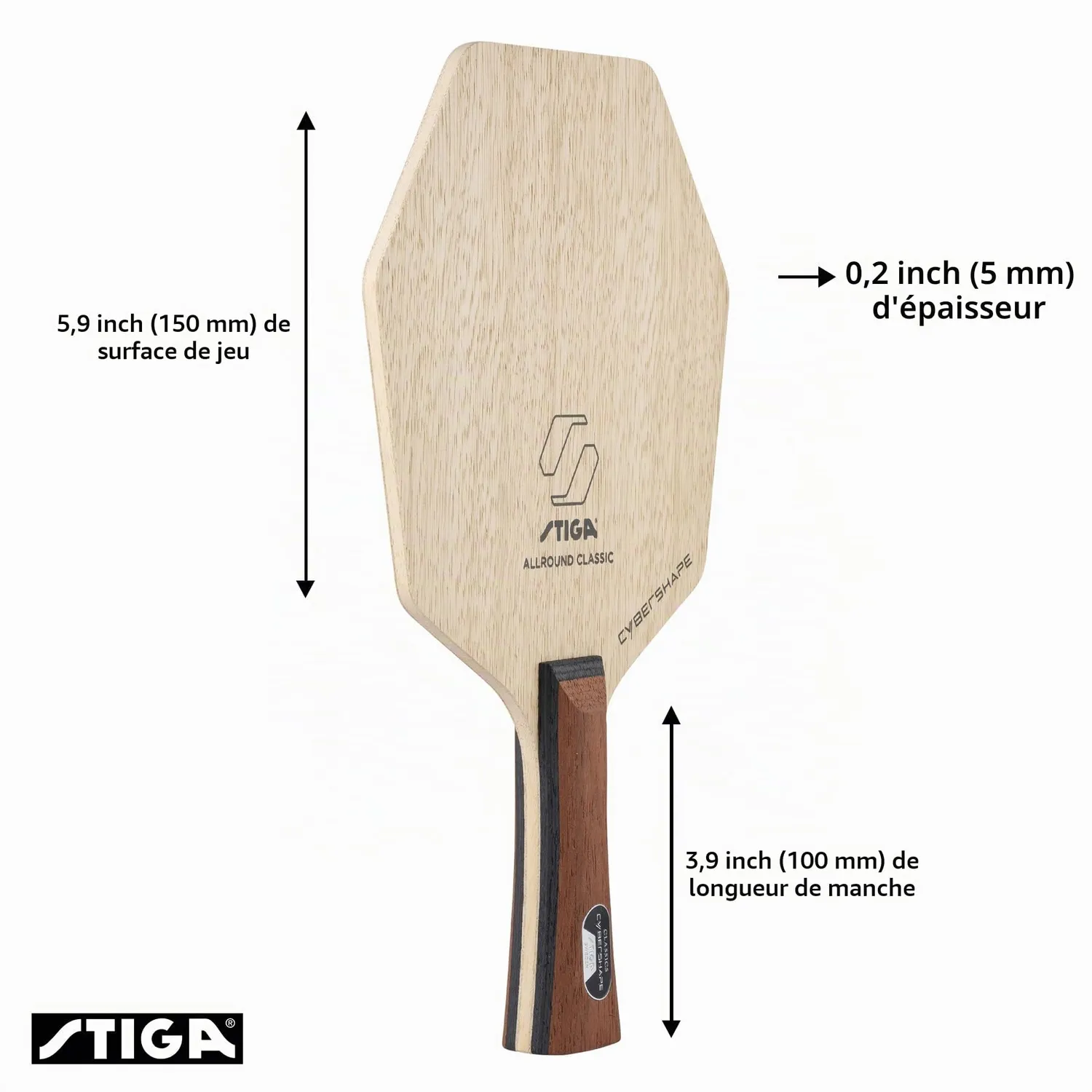 STIGA Cybershape Allround Classic bois tennis de table Master