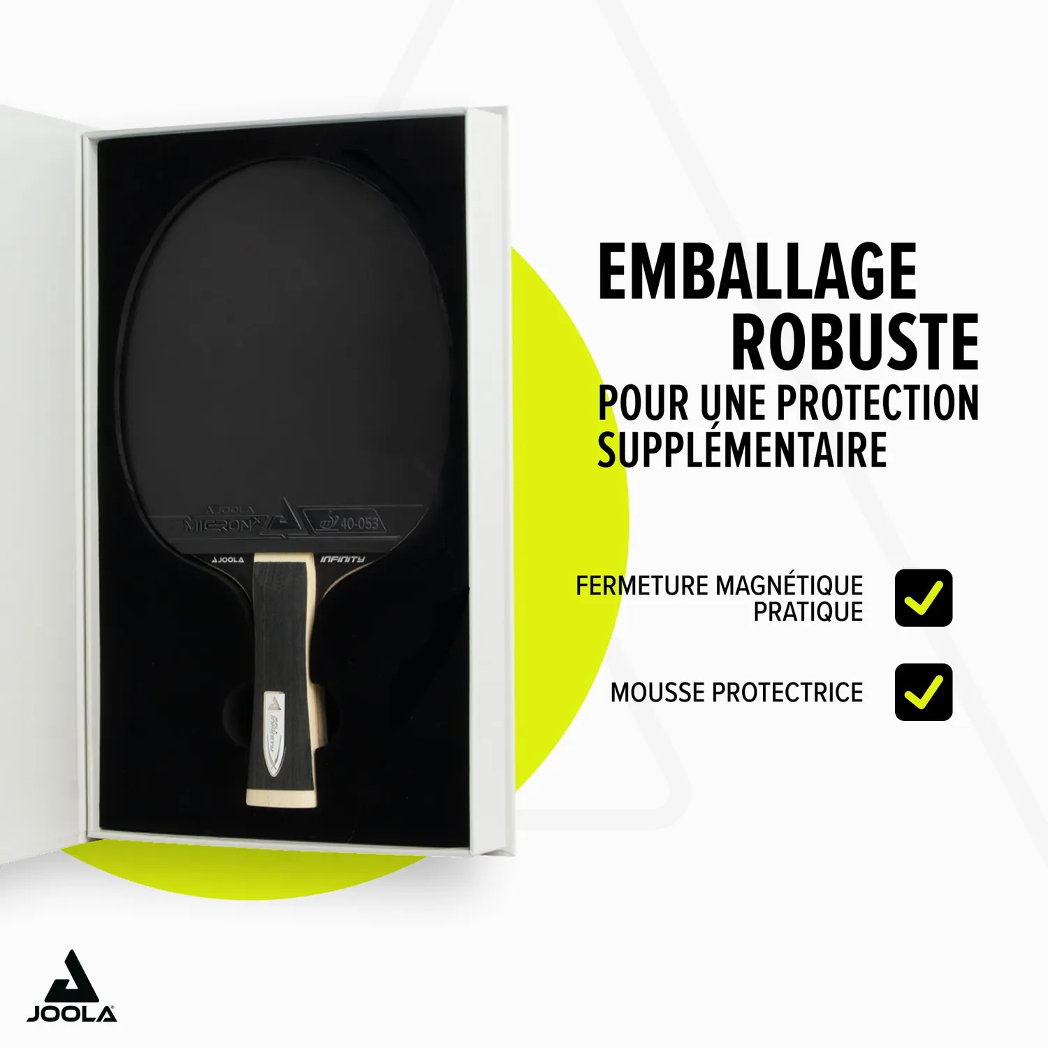 Joola White Infinity Z raquette ping-pong carbone pro noir rouge