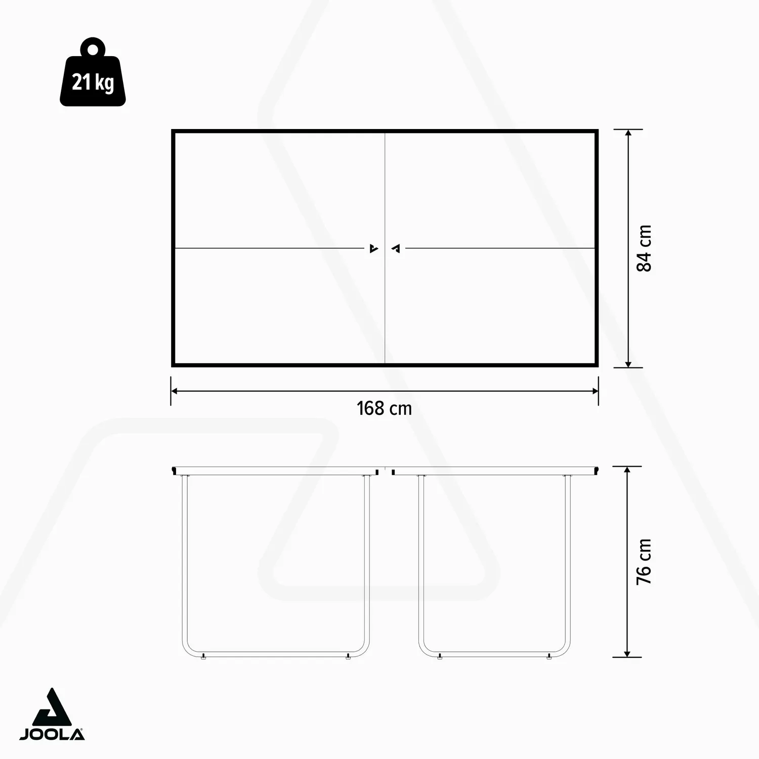 JOOLA Midsize table ping pong gris 168 cm compacte
