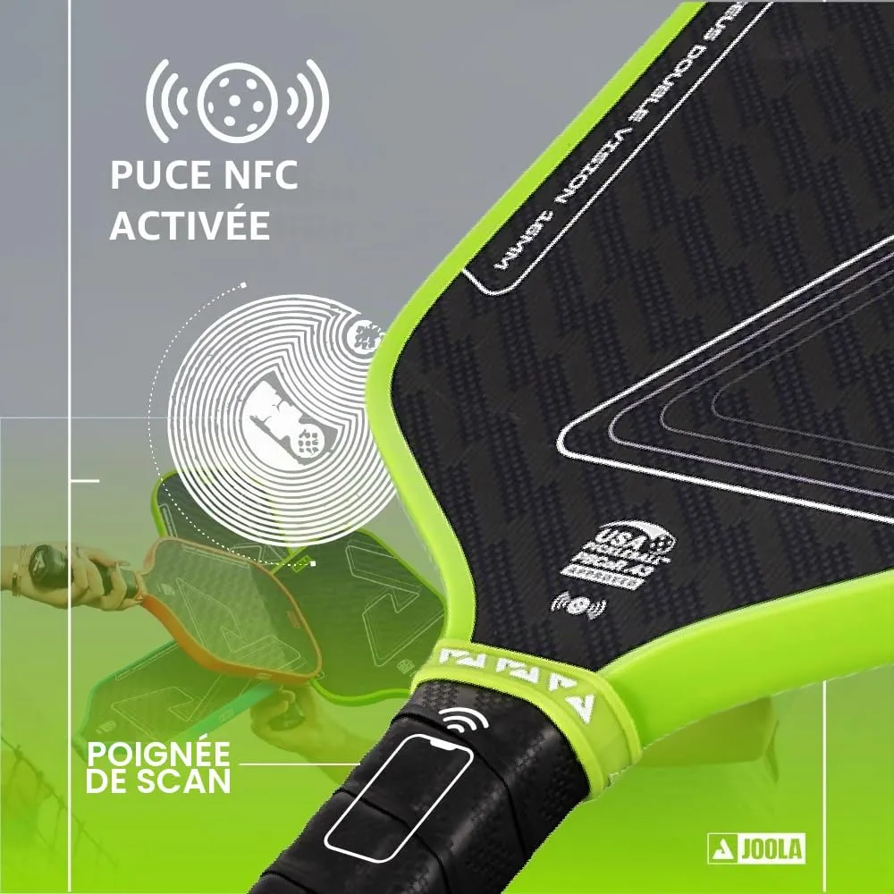 JOOLA Perseus Double Vision raquette pickleball Charge Green