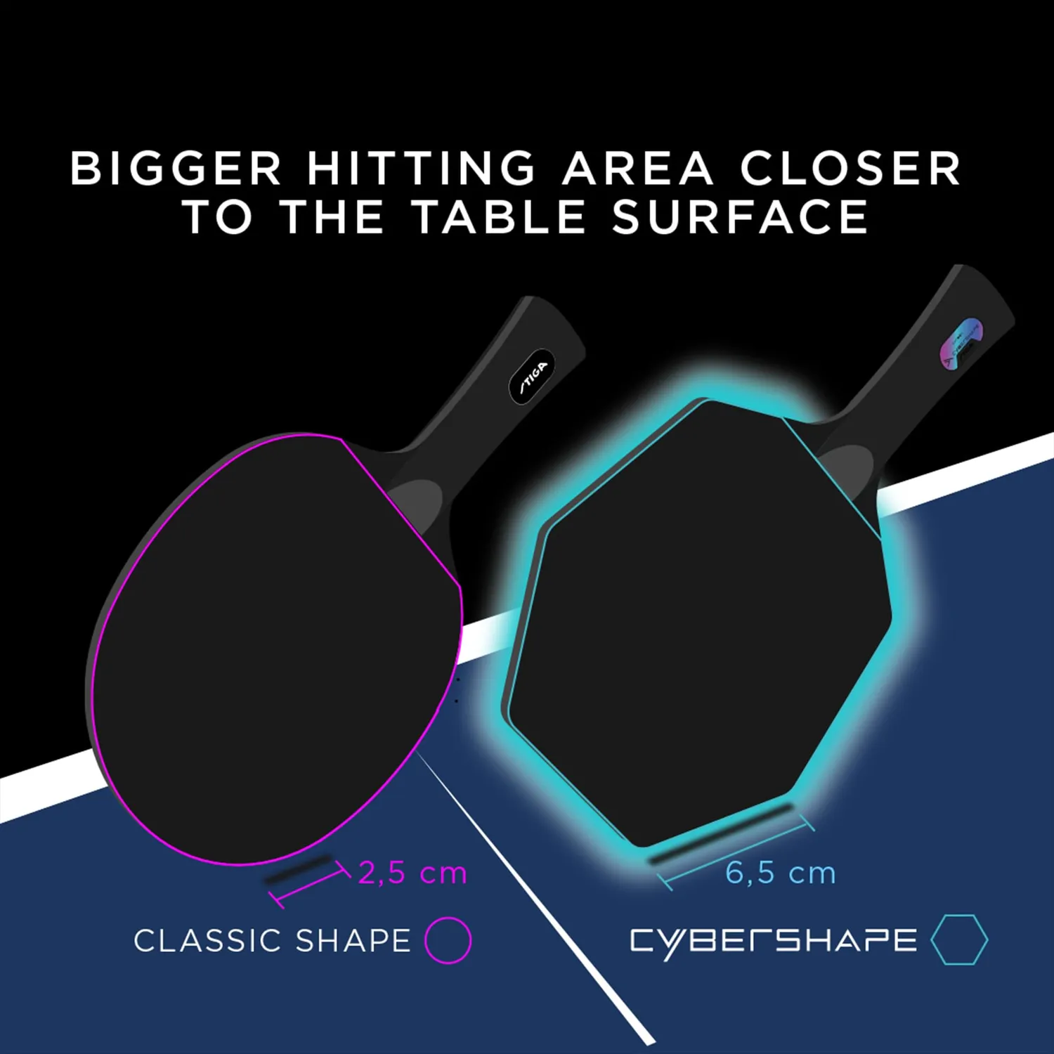 STIGA Cybershape Carbon Soft Touch bois tennis table rapide