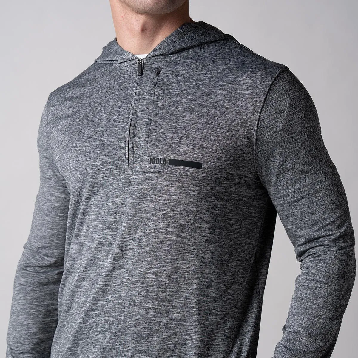 JOOLA demi-zip hoodie homme noir M léger