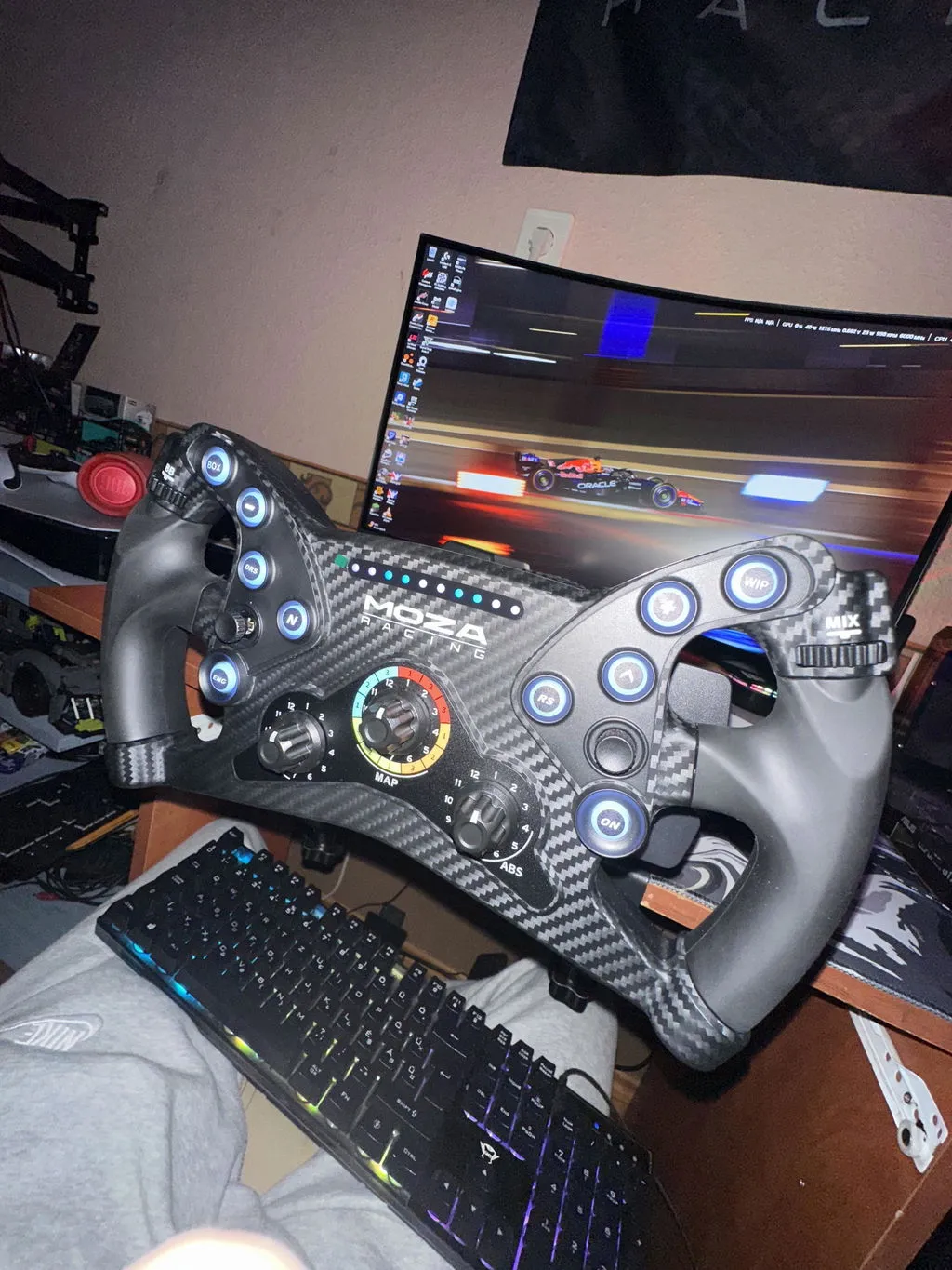MOZA Racing KS volant GT 300 mm carbone
