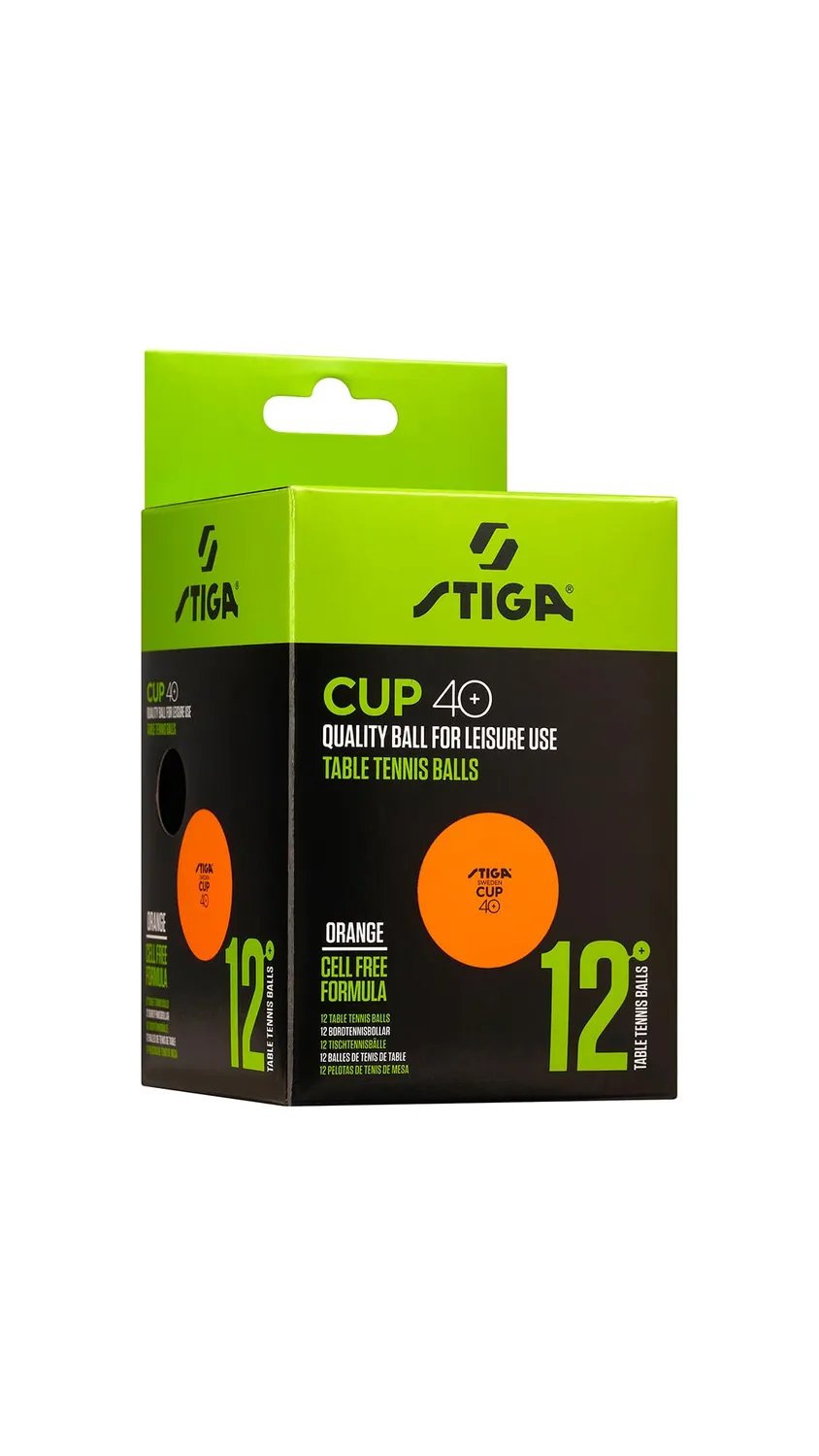 STIGA Cup 40+ ABS balles ping-pong lot 12 tournoi