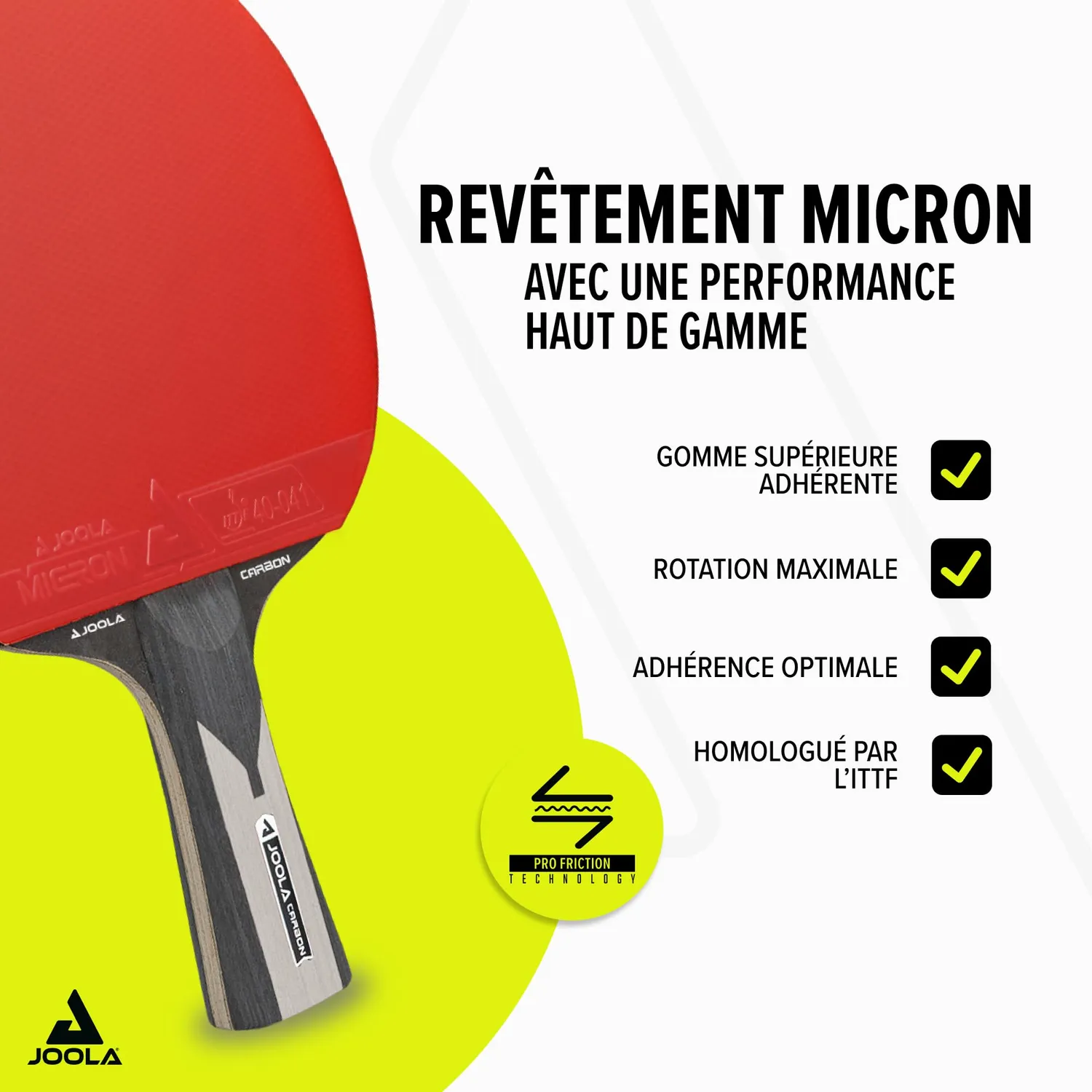 JOOLA Carbon X Pro raquette ping-pong offensive ITTF