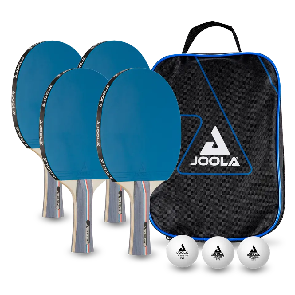 JOOLA Team School FR set tennis de table 4 raquettes + 3 balles