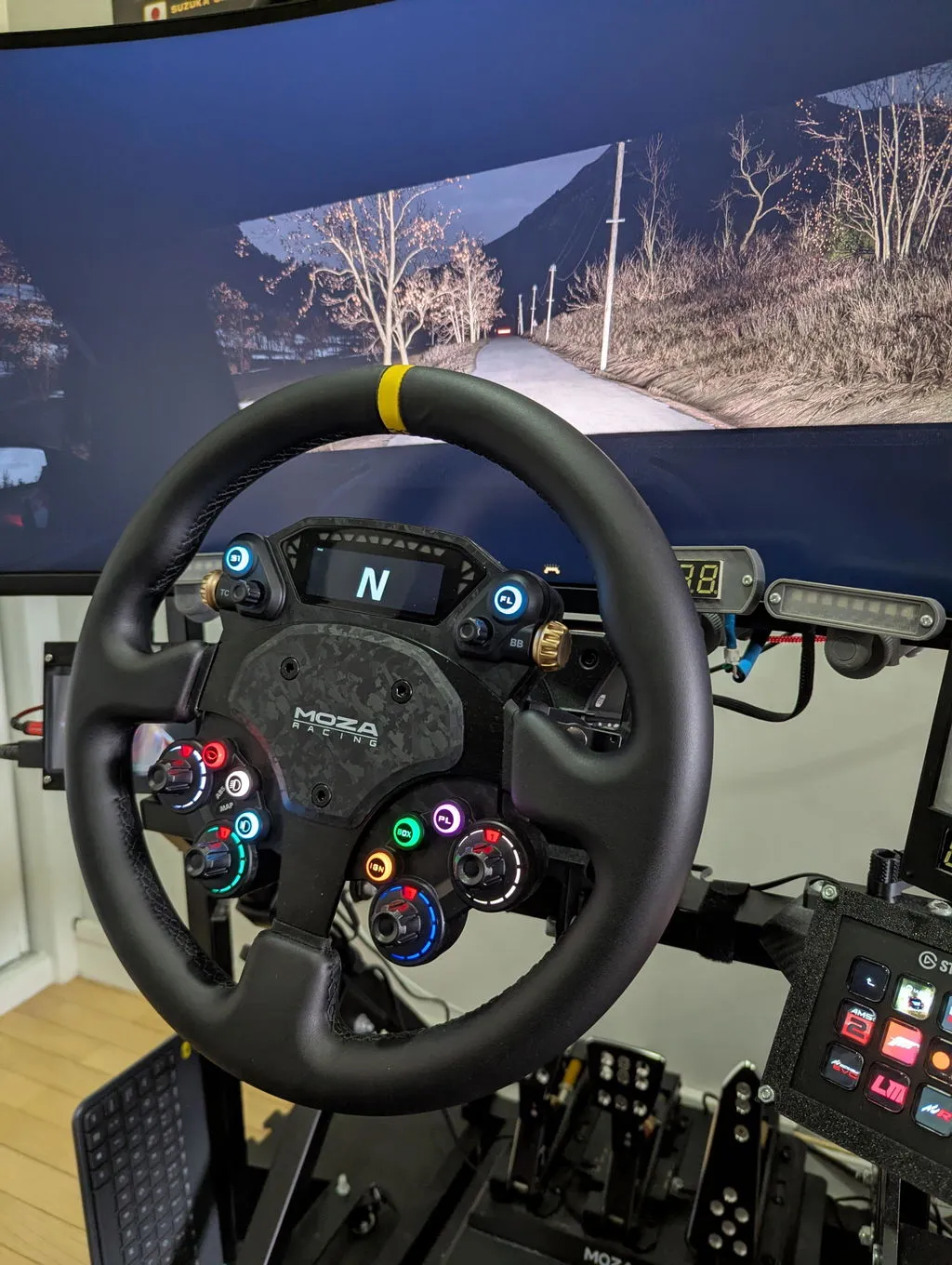MOZA Racing CS Pro volant sim racing 325mm carbone