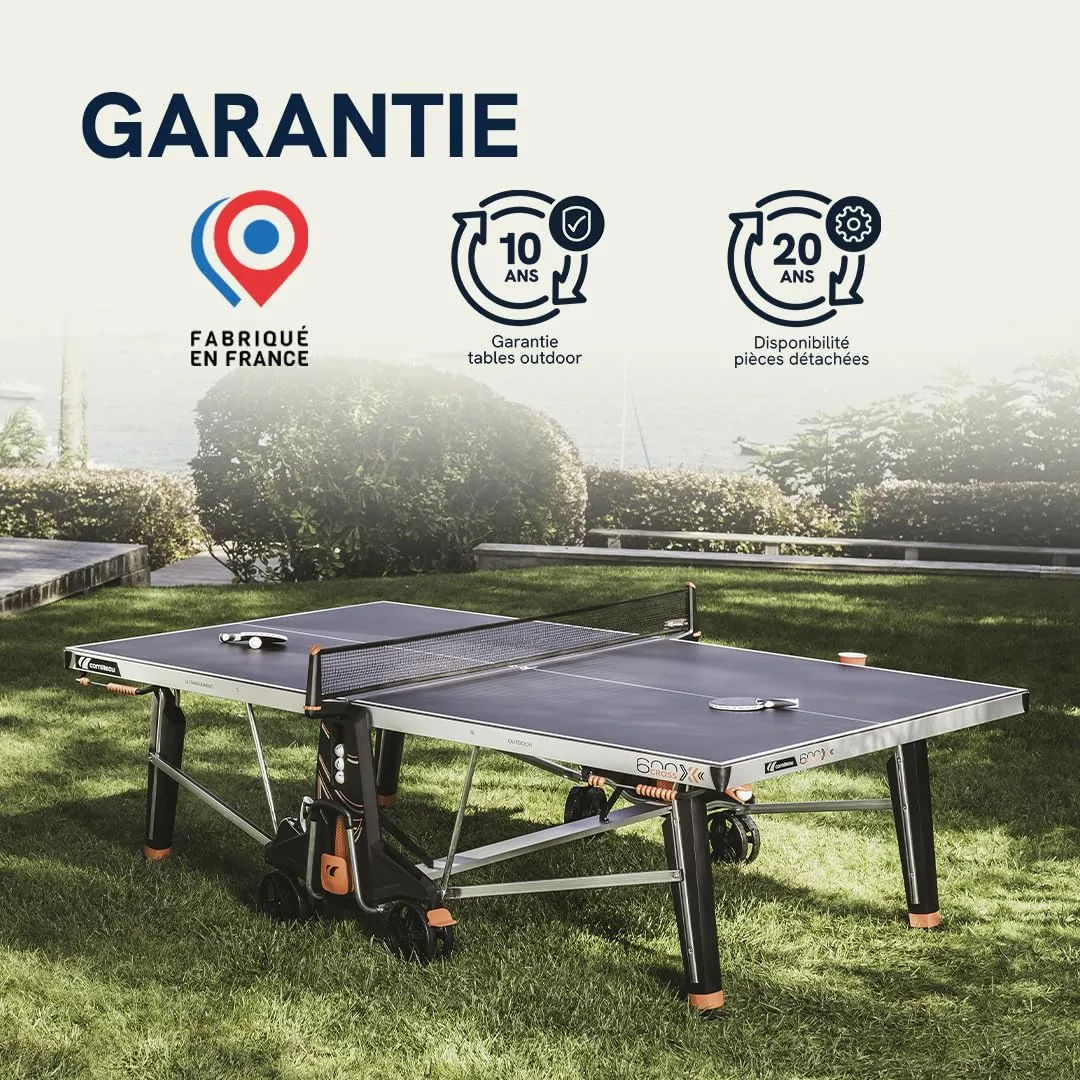 Cornilleau 600X table ping-pong extérieur bleue 7 mm