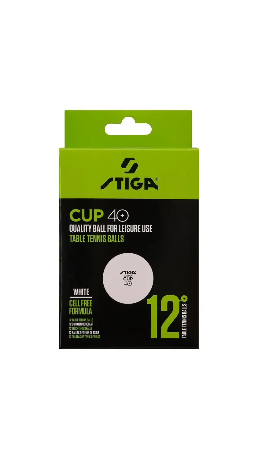 STIGA Cup 40+ balles ping-pong ABS x12