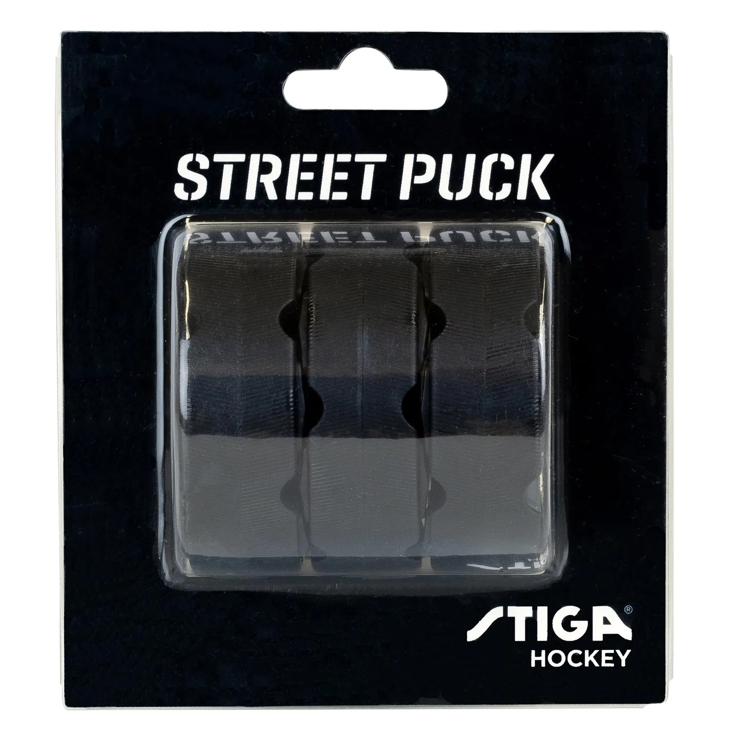 STIGA Play Off street puck rondelle hockey rue x3 noir