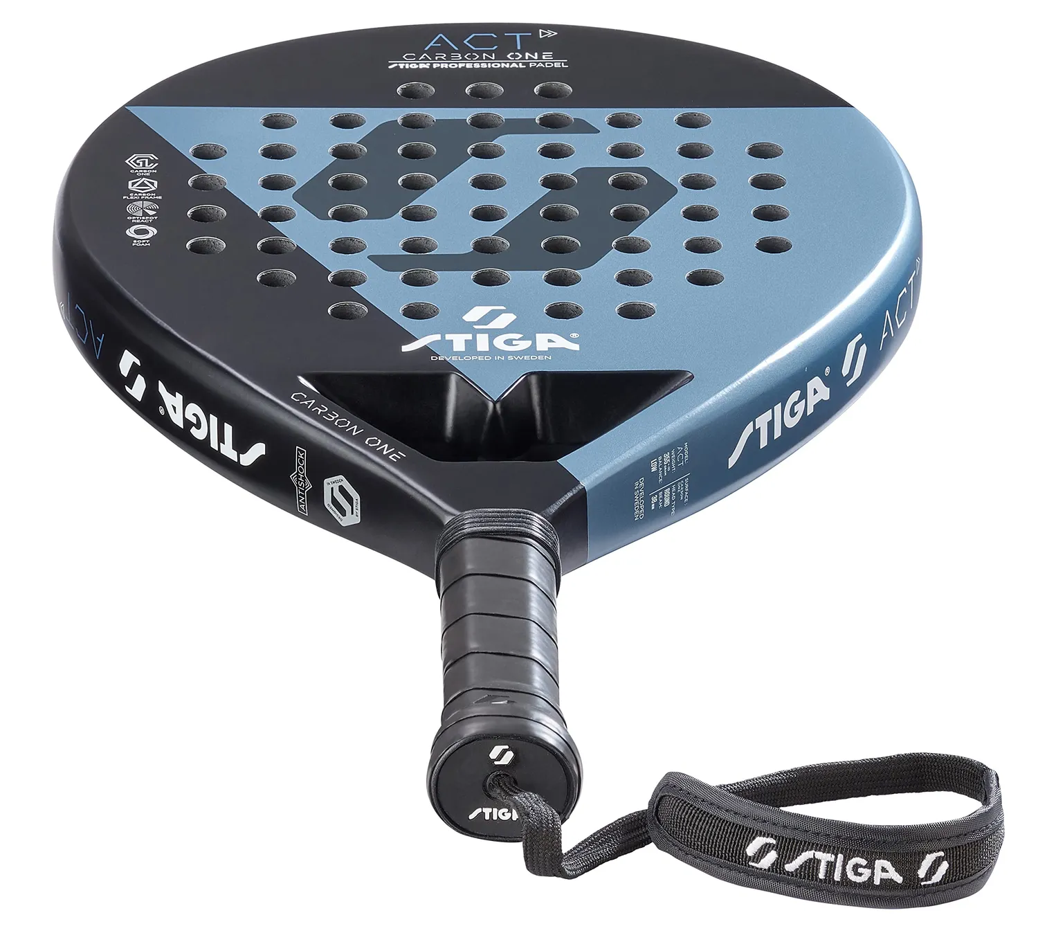 STIGA ACT raquette padel débutant ronde 355g carbone