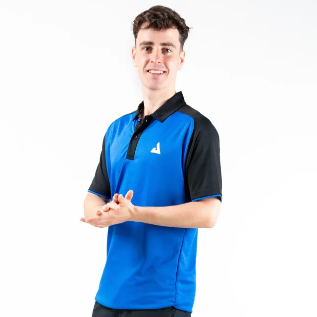 JOOLA Team 26 polo homme bleu respirant manches courtes
