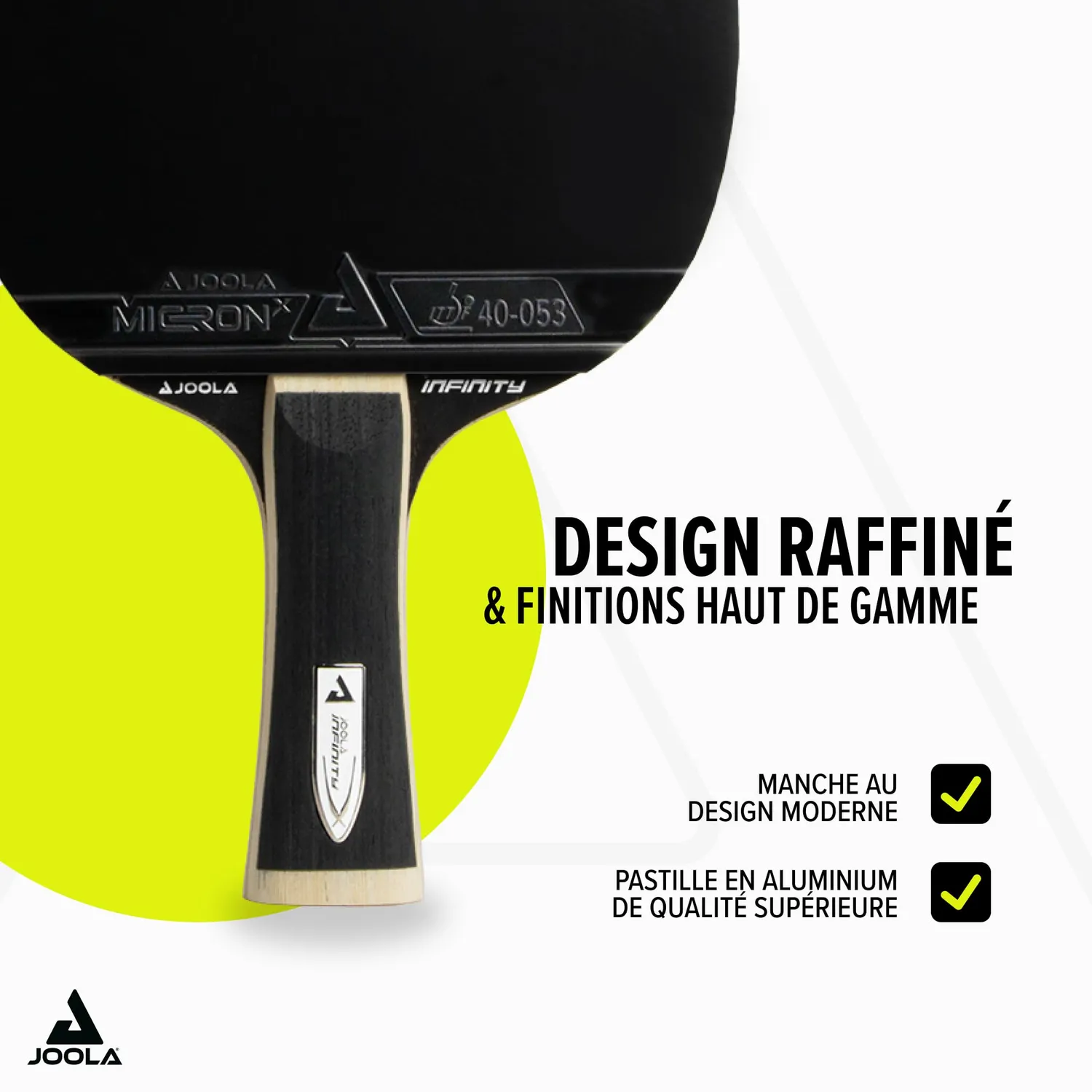 Joola White Infinity Z raquette ping-pong carbone pro noir rouge