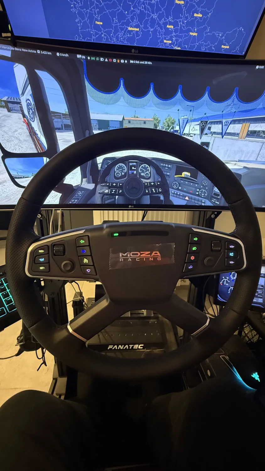 MOZA Racing TSW Truck volant camion 400 mm cuir