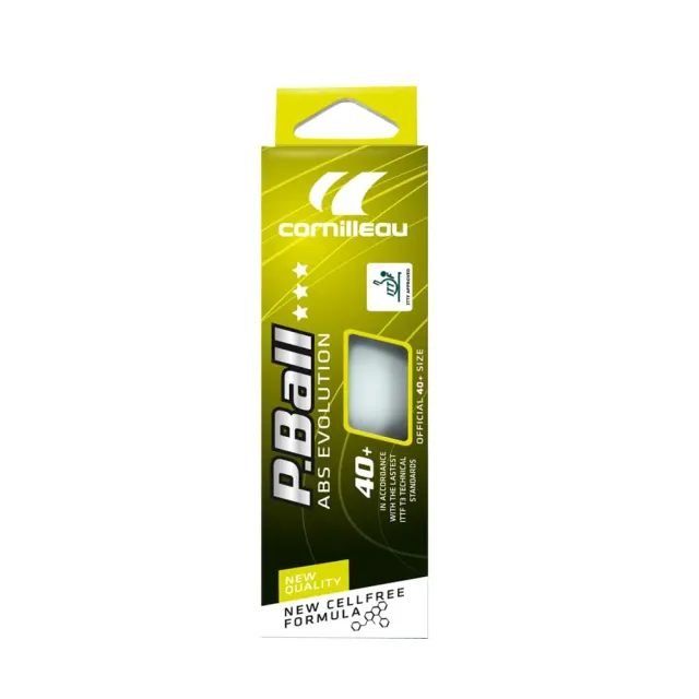 Cornilleau P-Ball ABS Evo balle ping-pong x3 blanc