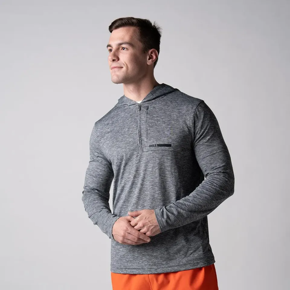JOOLA demi-zip hoodie homme noir M léger