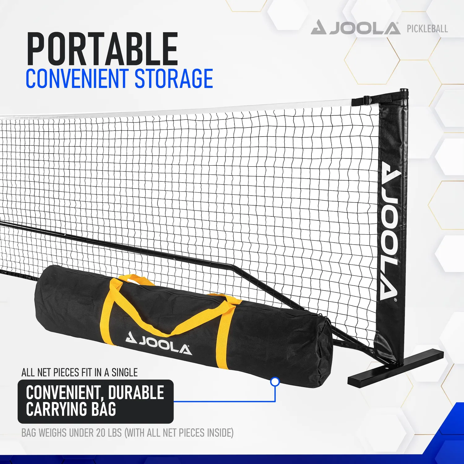 JOOLA Essentials filet pickleball portable 6,7 m acier
