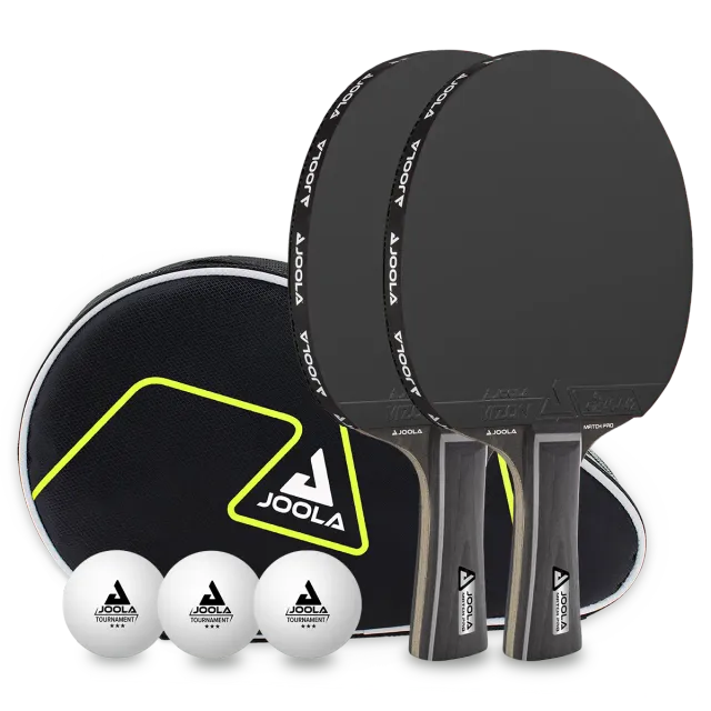 JOOLA Black Duo Pro set tennis de table 2 raquettes housse