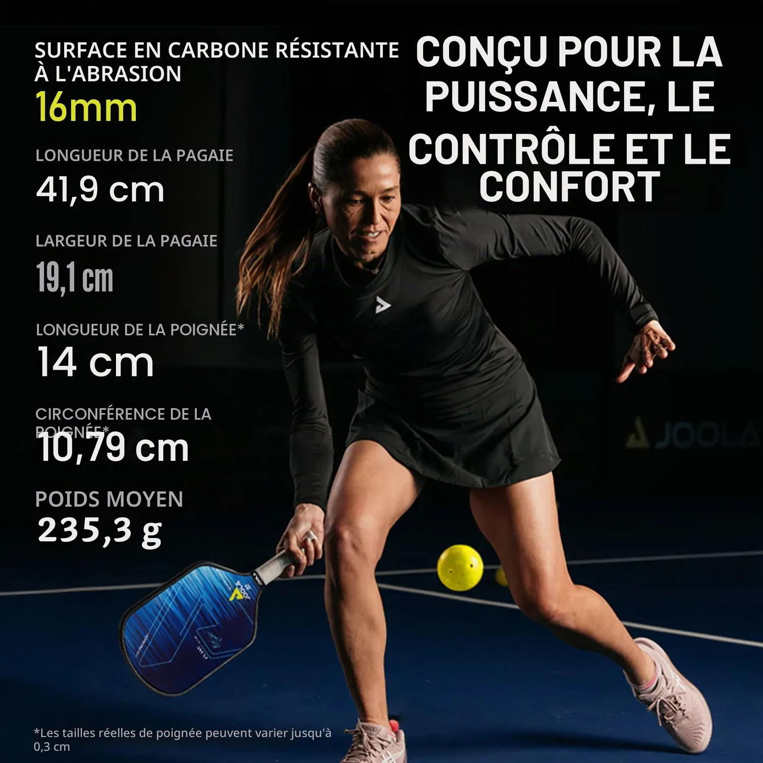 JOOLA Hyperion CAS 16 raquette pickleball 16 mm