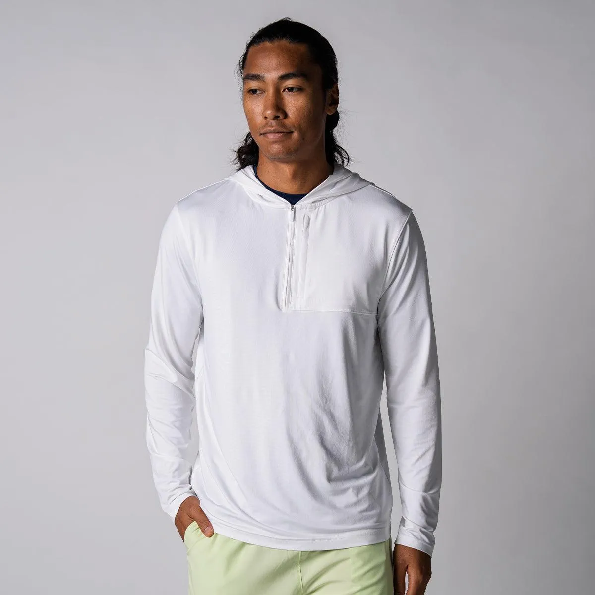 JOOLA demi-zip hoodie homme noir M léger