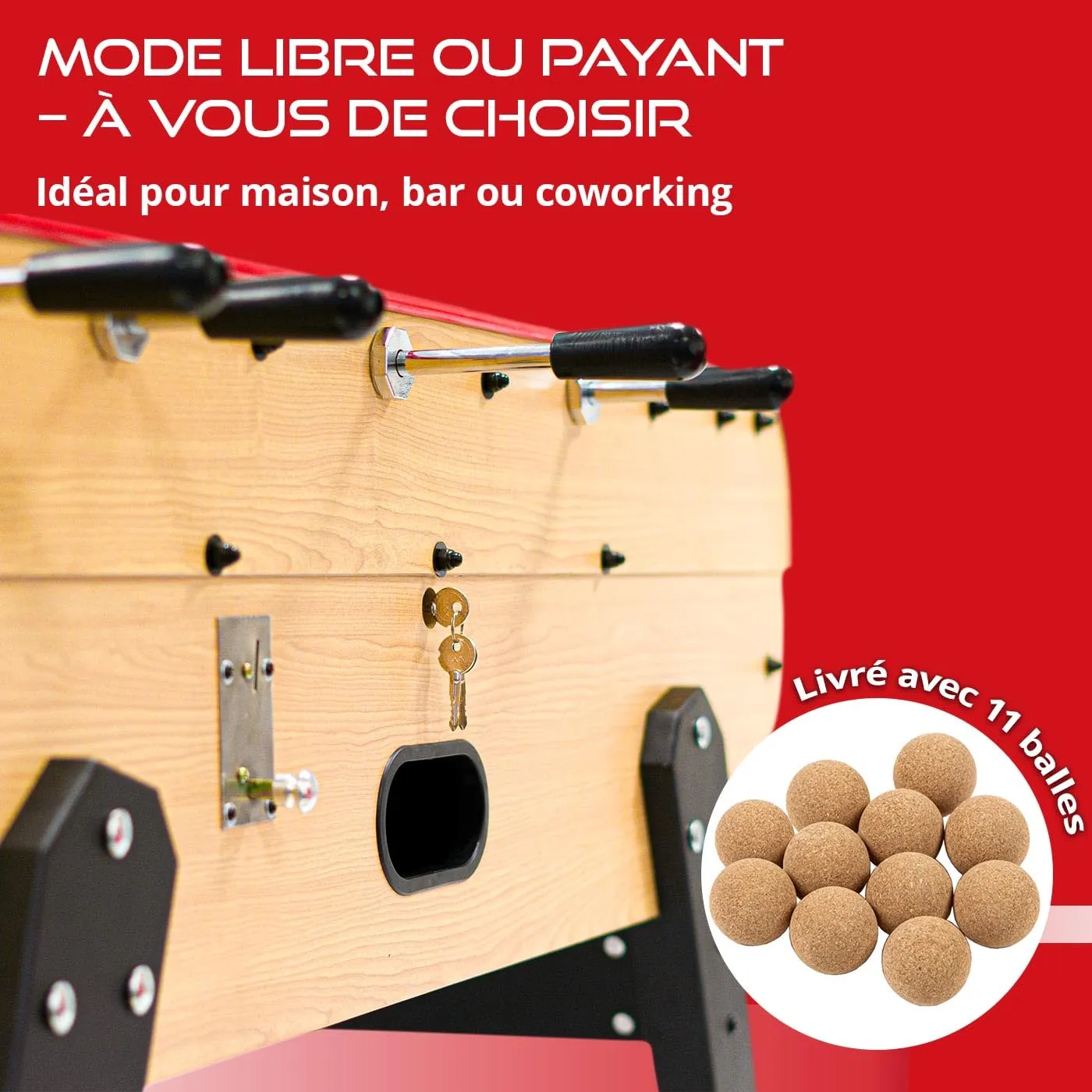 Rendez Vous Déco Bistrot babyfoot adulte intérieur monnayeur