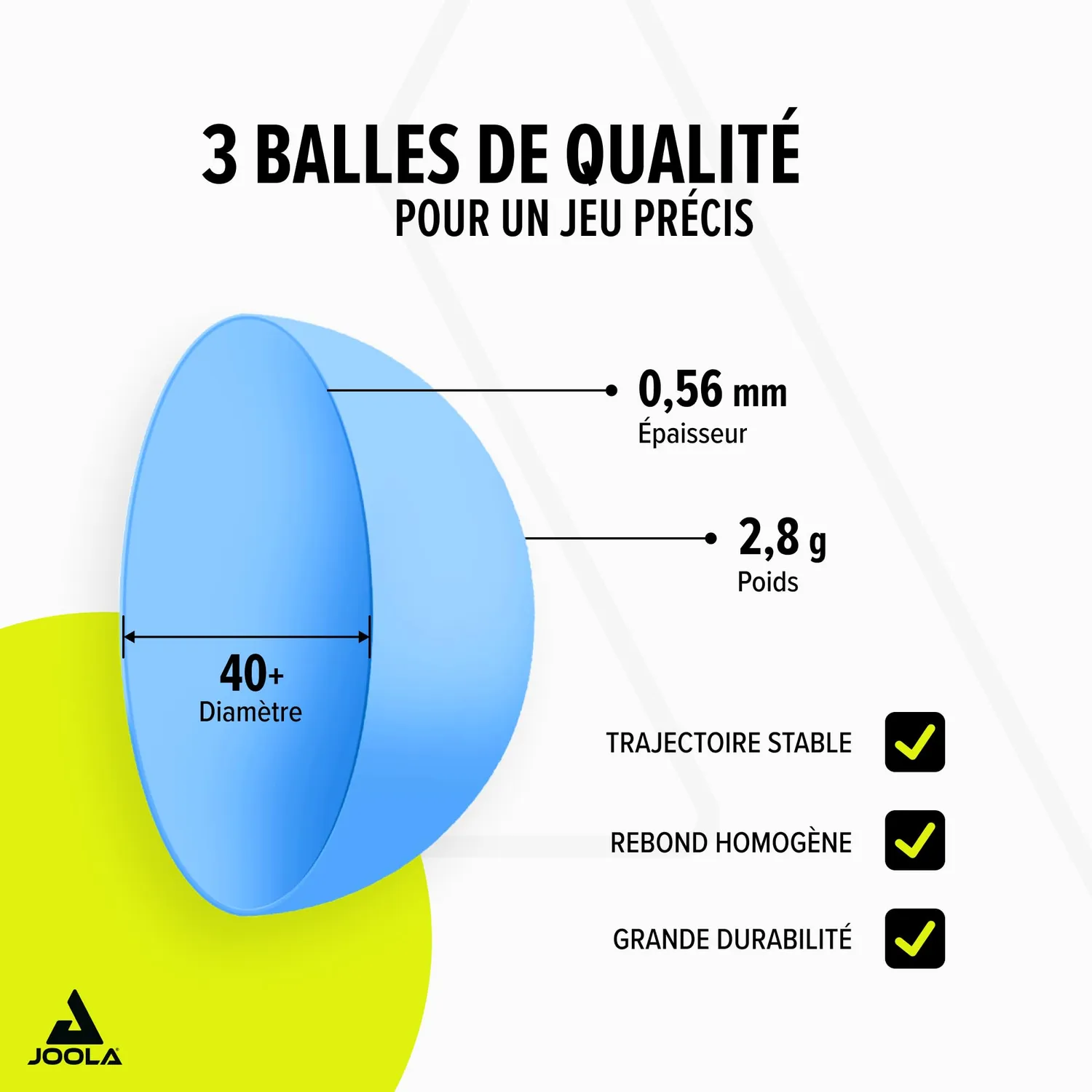 JOOLA Colorato Duo set tennis de table 2 raquettes 3 balles