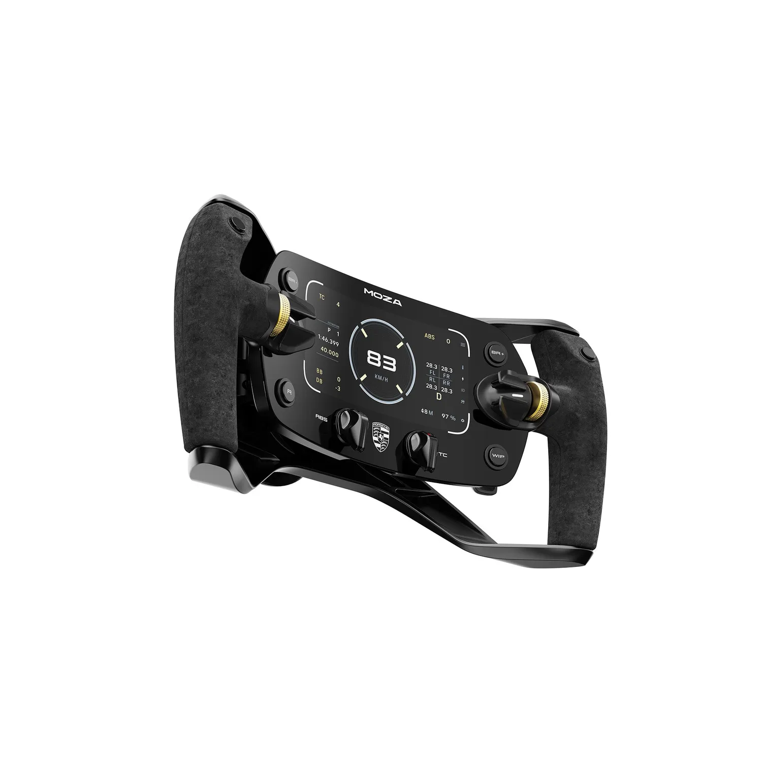 MOZA Porsche Mission R volant sim racing OLED 5,4 pouces