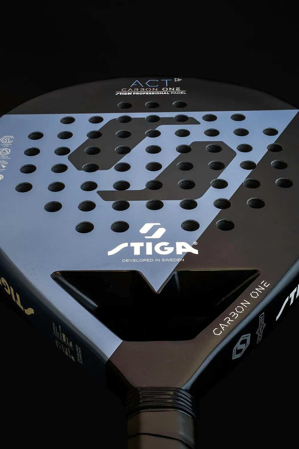 STIGA ACT raquette padel débutant ronde 355g carbone