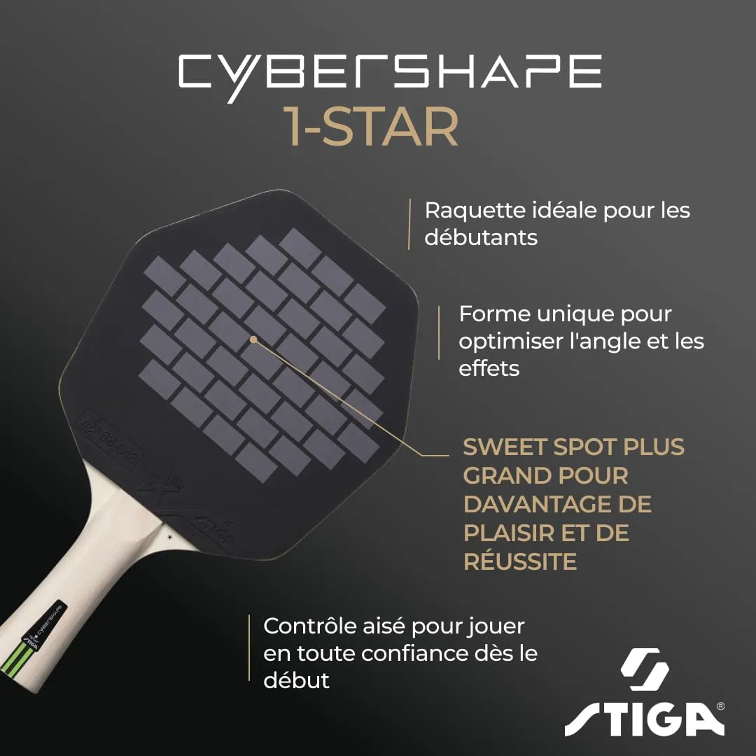 STIGA Cybershape 1-Star raquette tennis de table contrôle