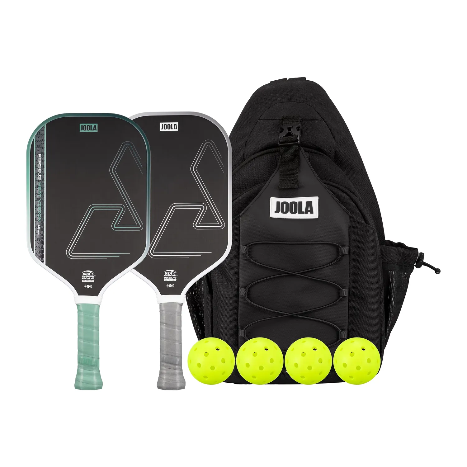 JOOLA Perseus Double Vision raquette pickleball Charge Green