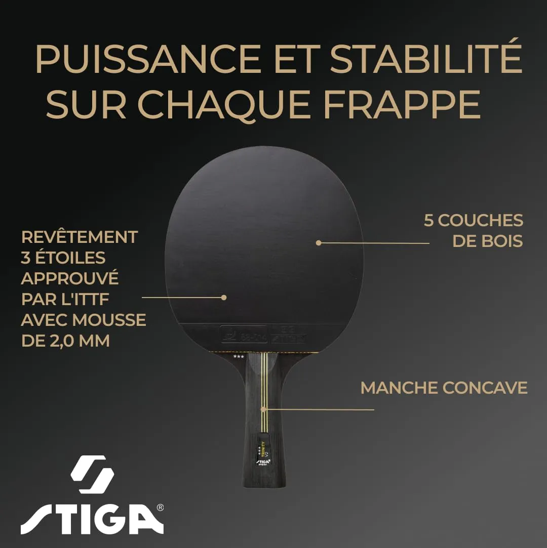 STIGA Trinity V2 raquette ping-pong offensive 3 étoiles