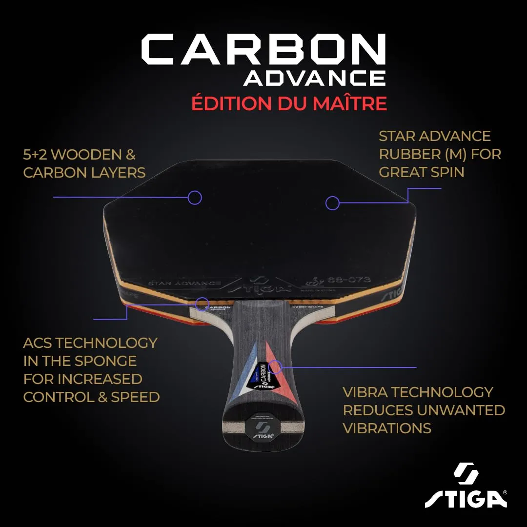STIGA Carbon Advance raquette tennis de table Édition du Maître