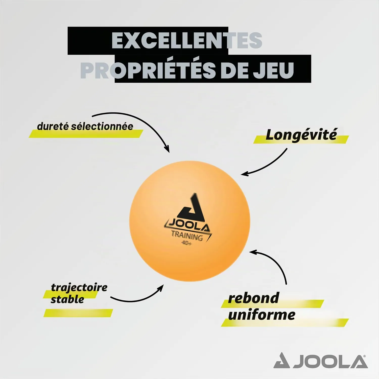 JOOLA Training 120 balles ping-pong orange