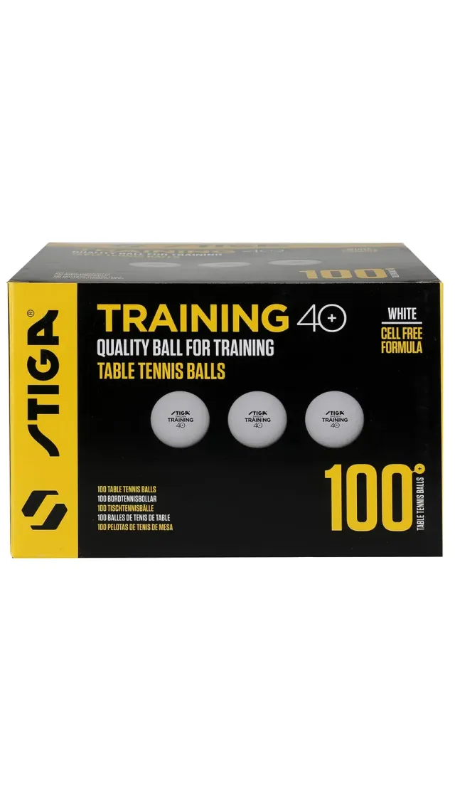 STIGA Training 40+ balles ping-pong x100 entraînement