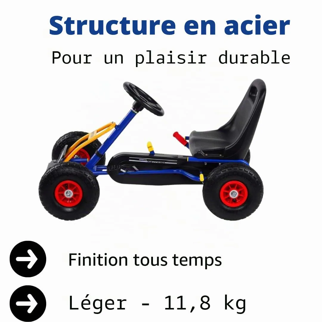 KETTLER Kettcar Retro voiture à pédales bleu 3-6 ans