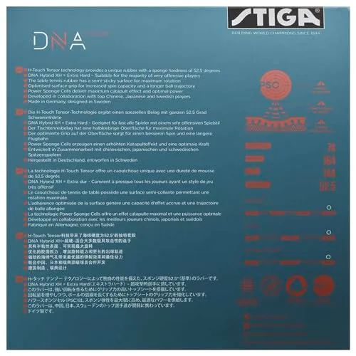 STIGA DNA Hybrid XH revêtement tennis de table noir