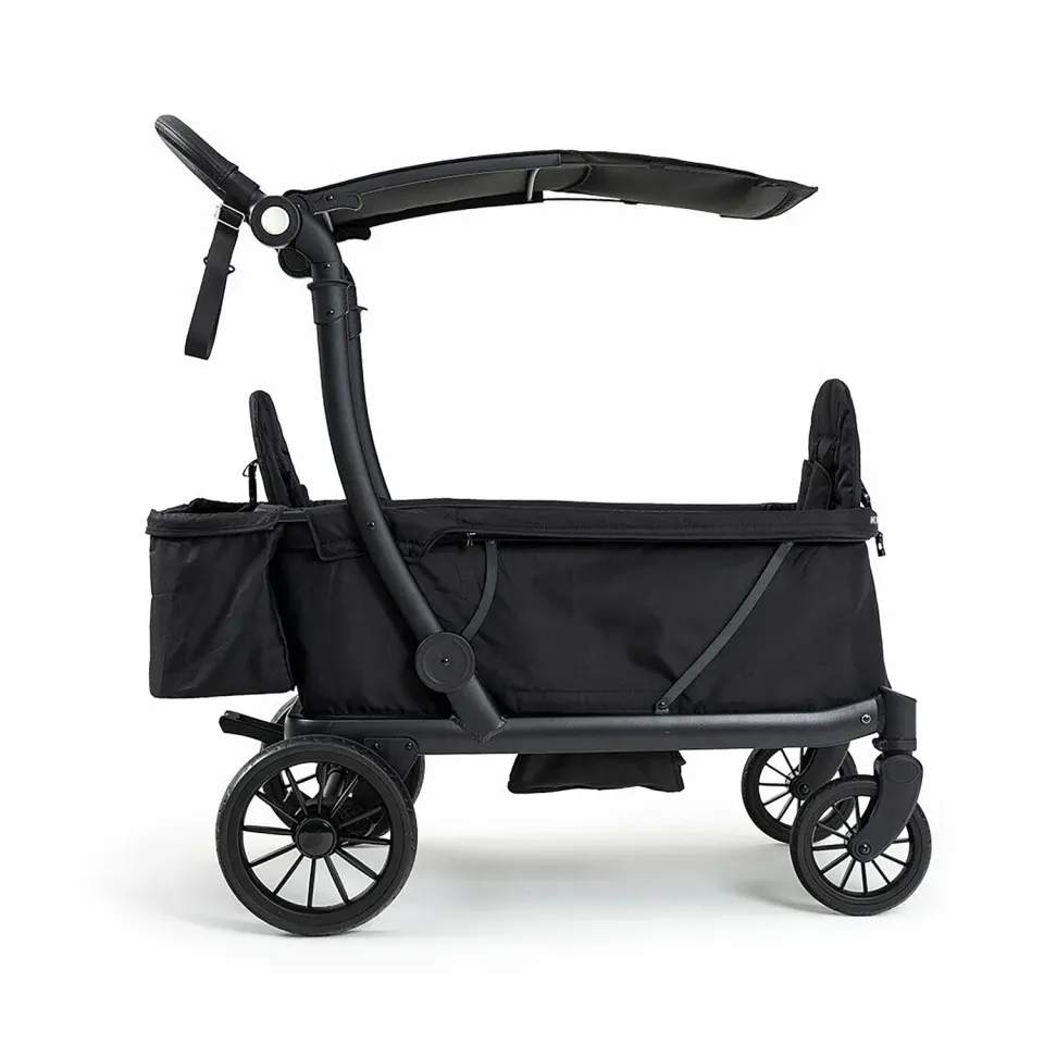 KETTLER Compact Chariot pliable noir 2 enfants 70 kg