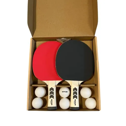 KETTLER Match set 2 raquettes tennis de table + 3 balles