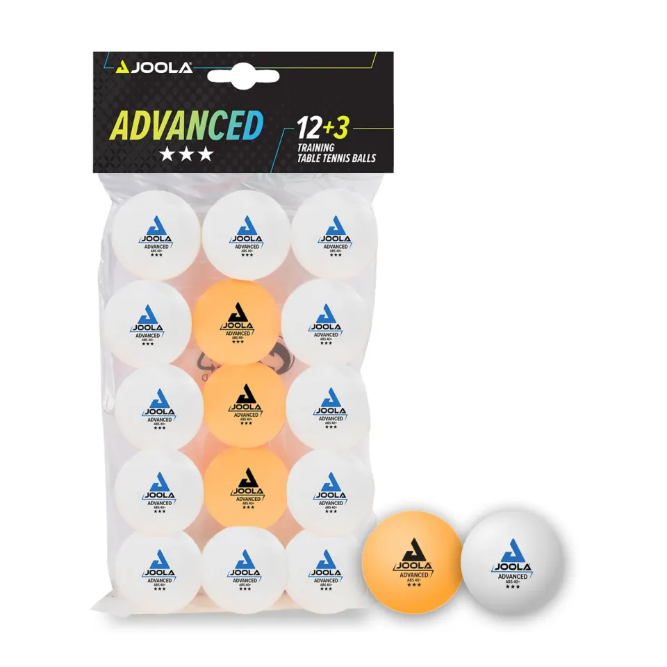 JOOLA Training Advanced balles ping-pong 15 pièces 3 étoiles
