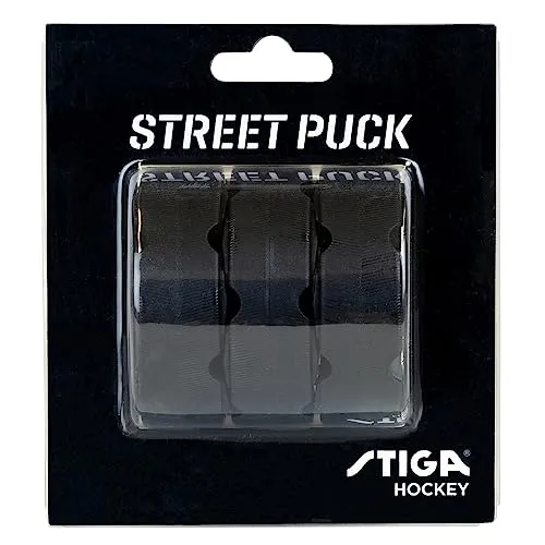 STIGA Play Off street puck rondelle hockey rue x3 noir