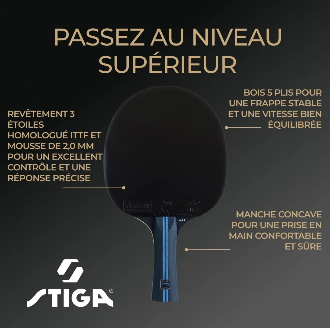 STIGA Future V2 raquette tennis de table 3 étoiles offensive