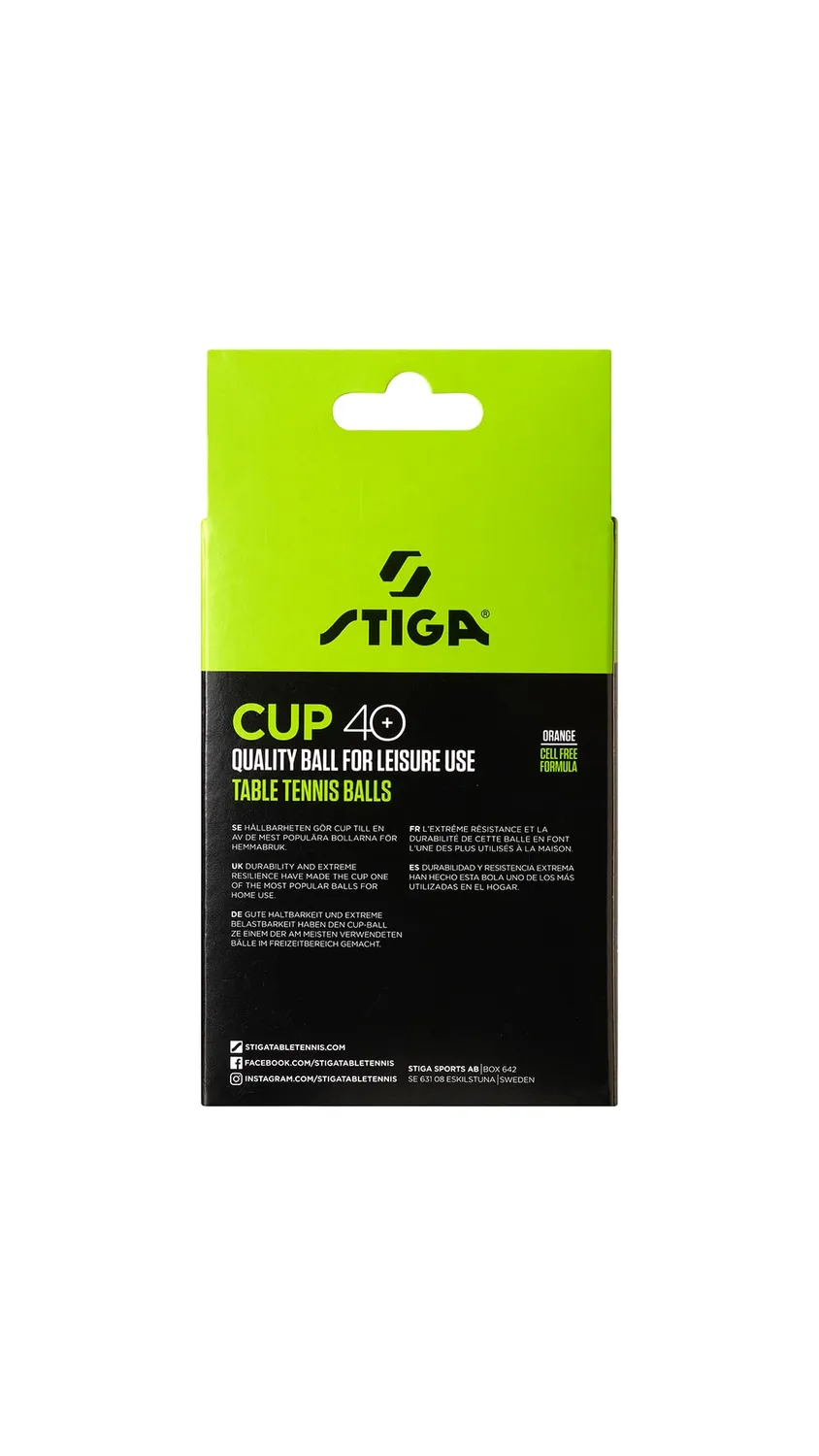 STIGA Cup 40+ ABS balles ping-pong lot 12 tournoi
