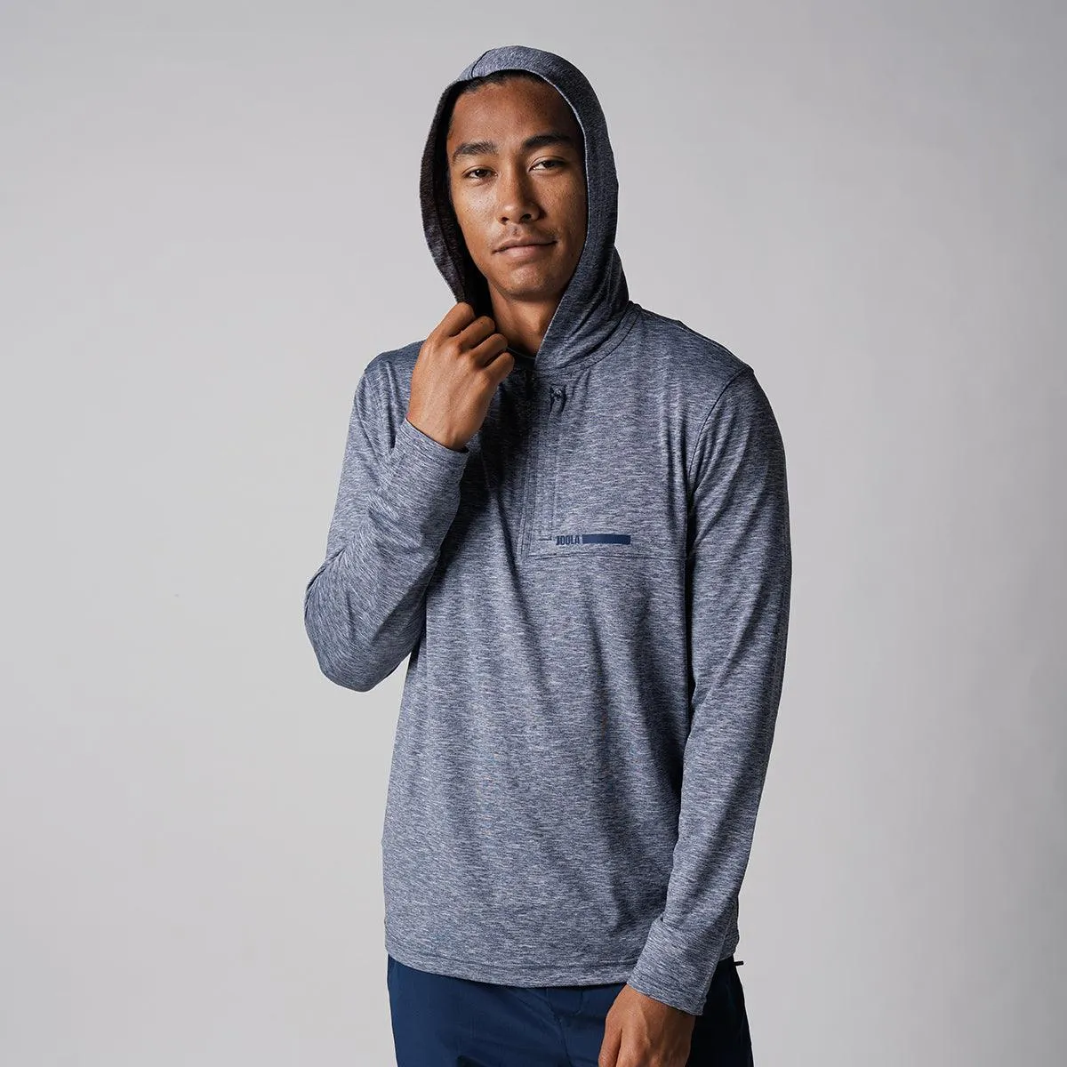 JOOLA demi-zip hoodie homme noir M léger