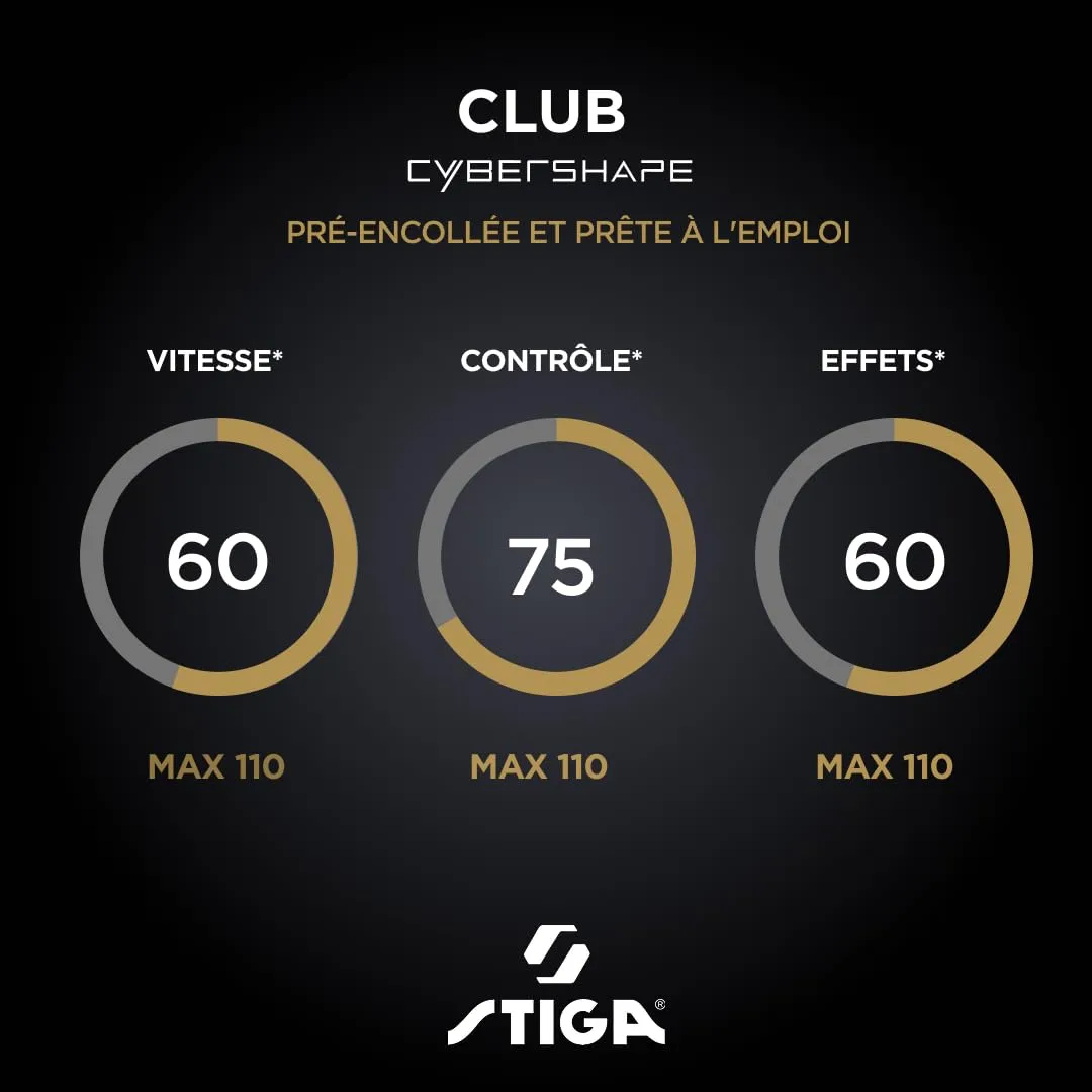 STIGA Club Cybershape raquette tennis de table débutant