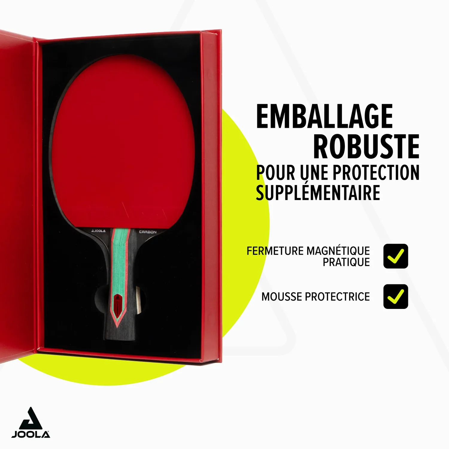 JOOLA Carbon X raquette ping-pong rouge carbone