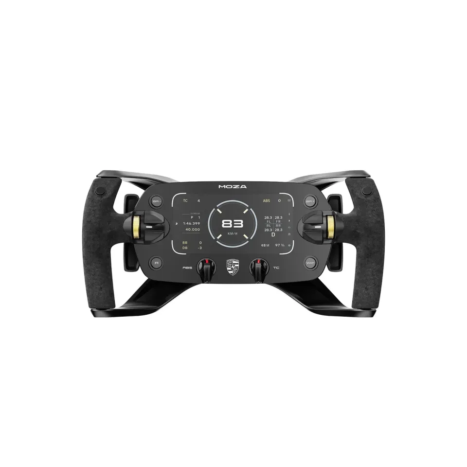 MOZA Porsche Mission R volant sim racing OLED 5,4 pouces