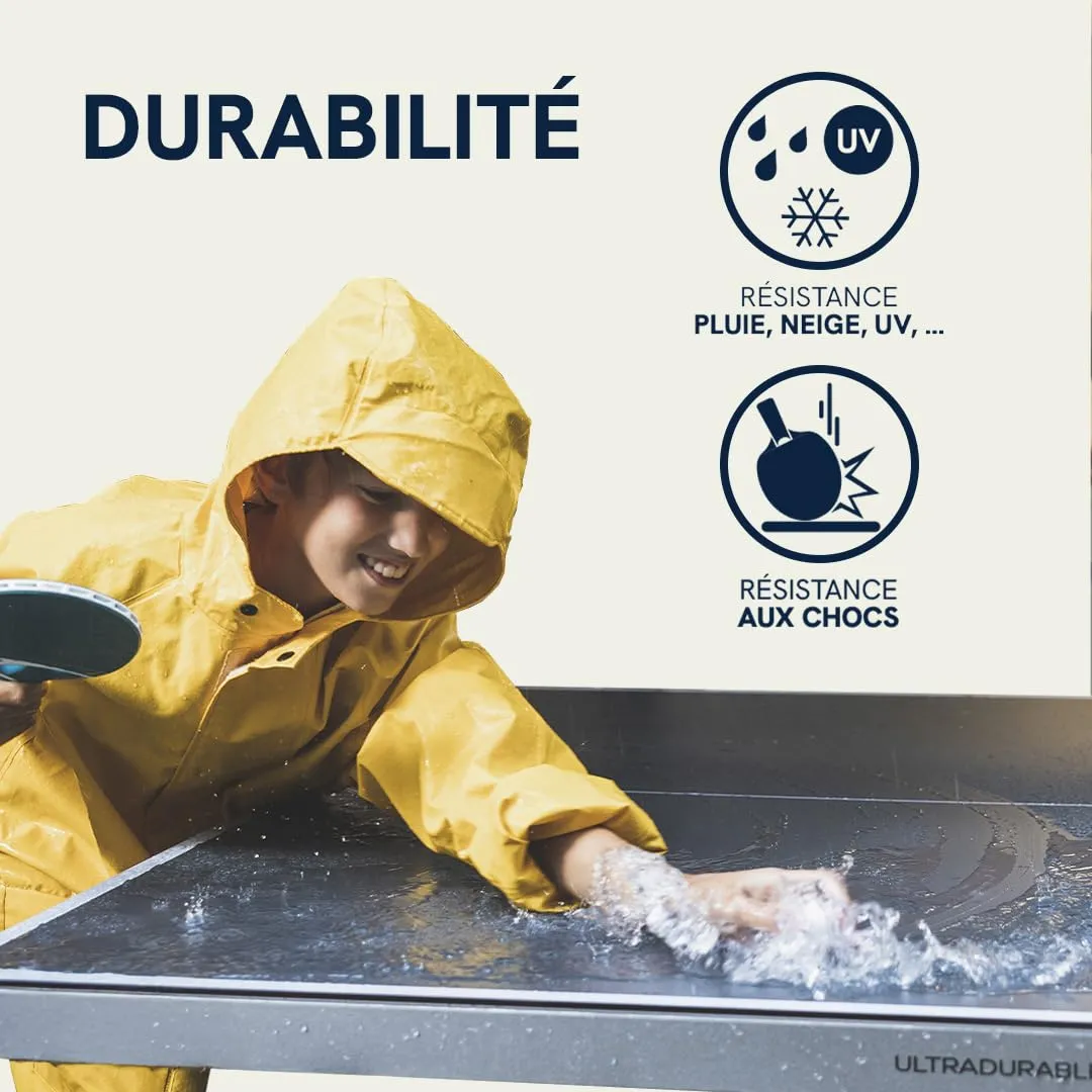 Cornilleau 600X table ping-pong extérieur bleue 7 mm
