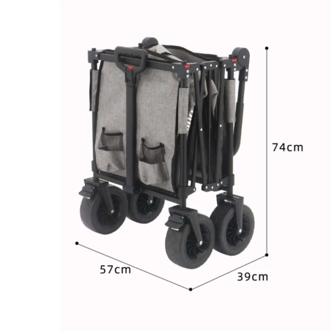 Kettler Easy chariot pliable gris avec frein