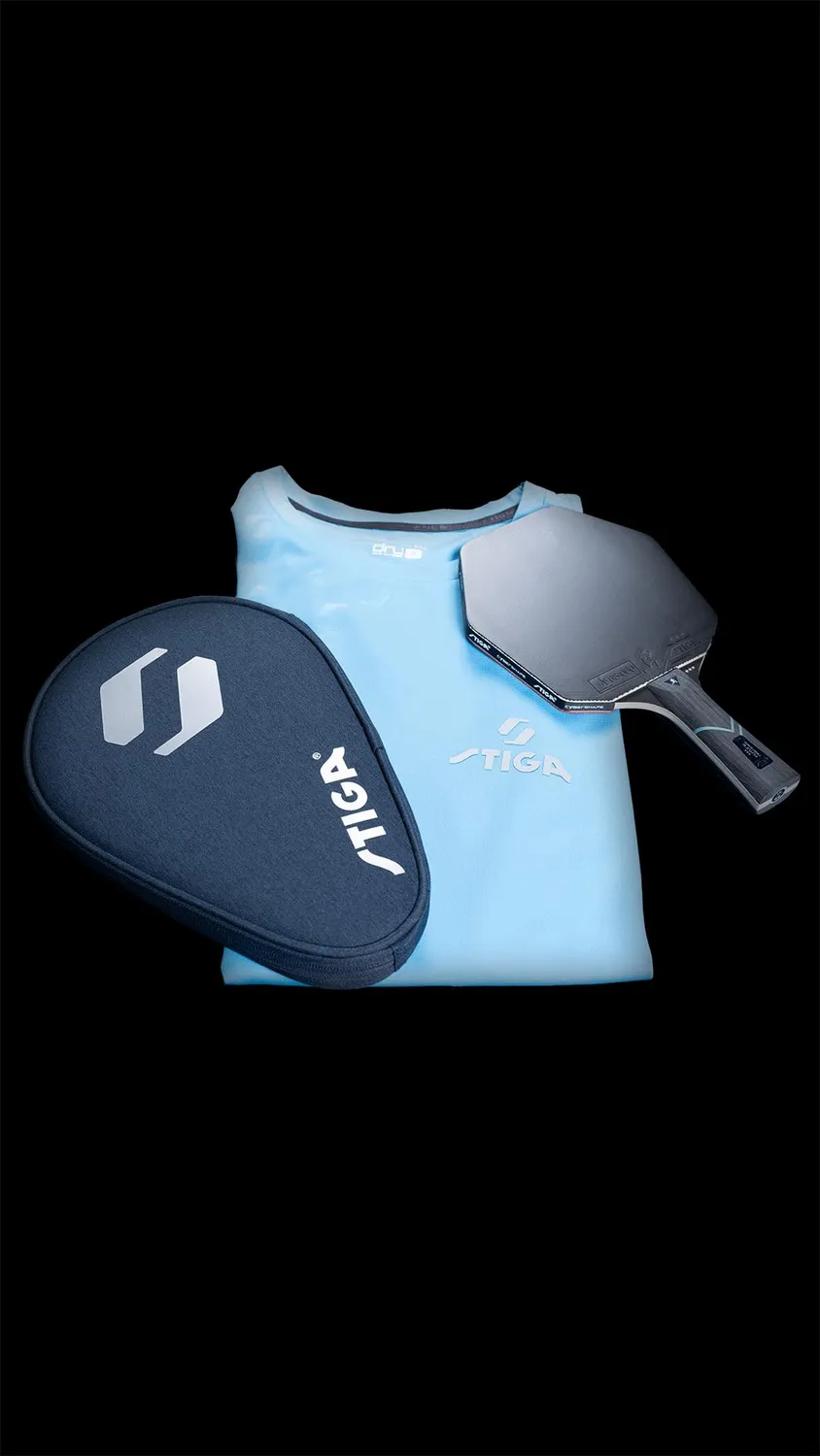 STIGA Rival housse raquette tennis de table bleu vert